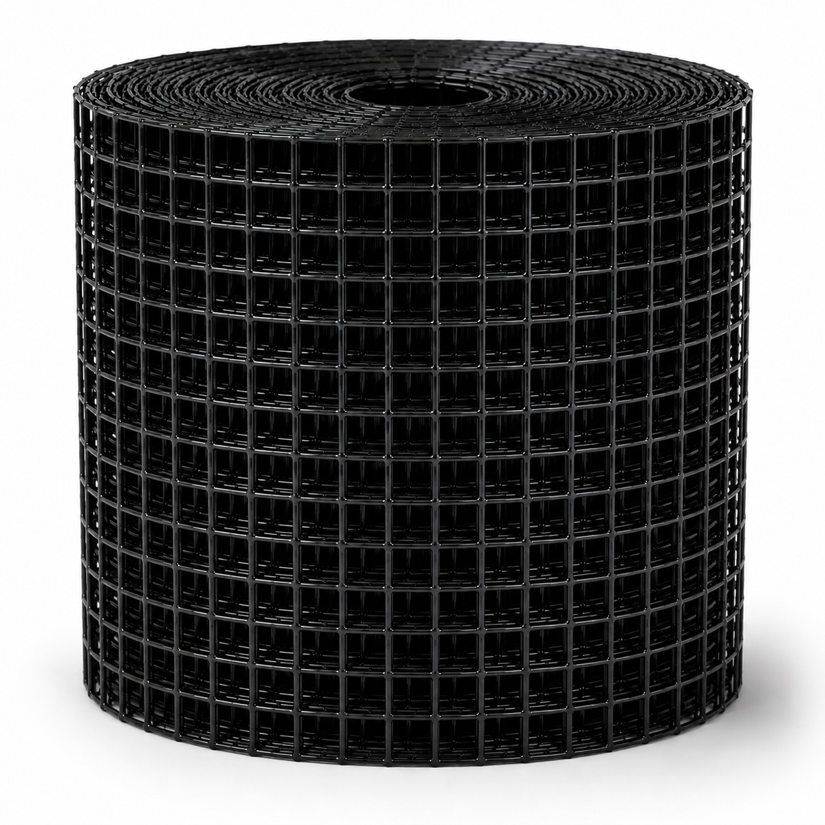 12” x 50’ Black PVC coated wire mesh 